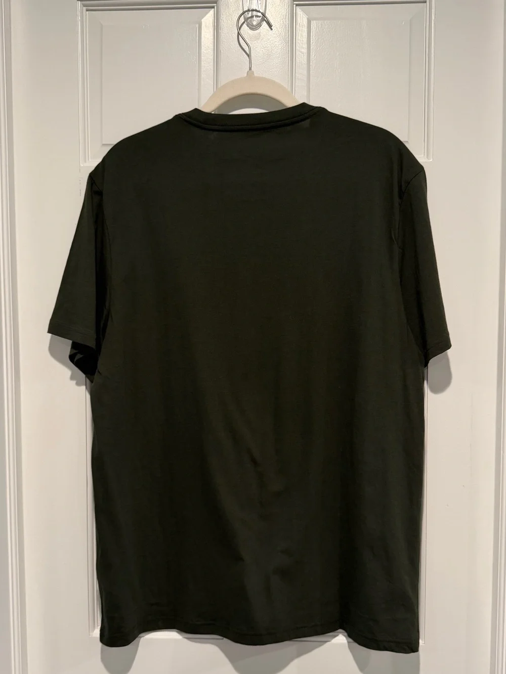 Everlane NWOT Uniform Organic Cotton Crew Neck T Shirt Dark Olive Green Large - Picture 4 of 6